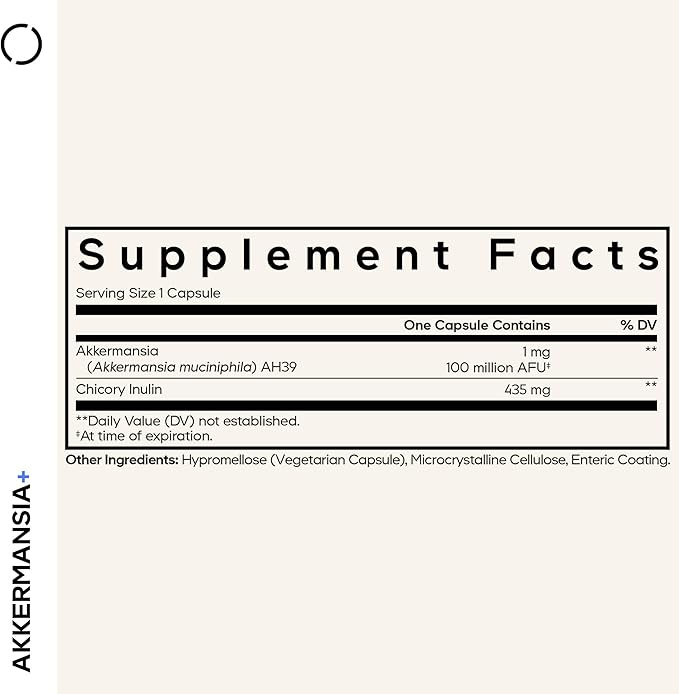 Codeage Akkermansia Muciniphila Probiotic Supplement - 3-Month Supply of Akkermansia &amp Chicory Inulin - Daily Synbiotic Probiotic Chicory Root - 100 Million AFUs - Gluten-Free - 90 Capsules
