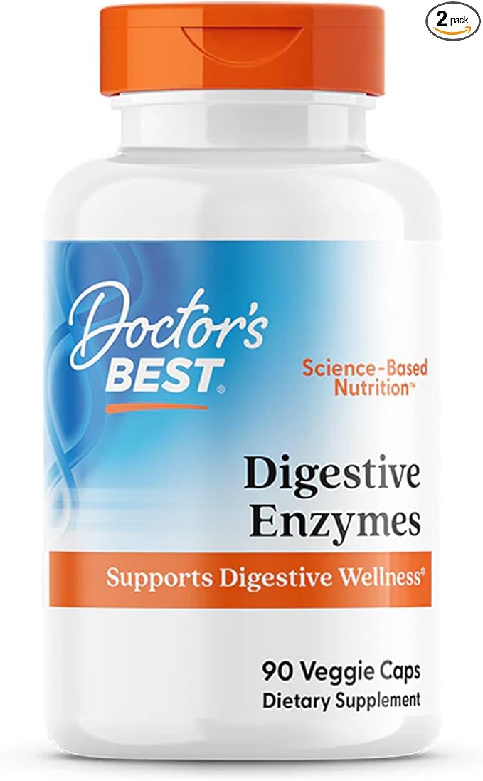 Doctor's BEST (2 Pack Digestive Enzymes 90 Veggie Caps