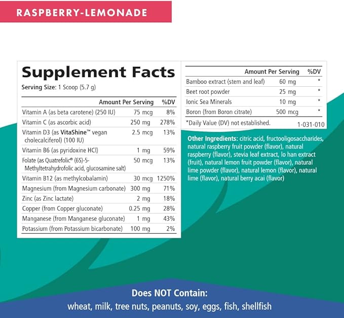 Pure Essence Labs Ionic Fizz Magnesium Plus Anti-Stress Supplement Drink Powder Gluten Free and Non-GMO Magnesium Powder (Raspberry Lemonade 6.03 Ounce (Pack of 1))