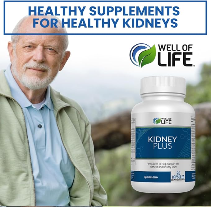 Well of Life: Kidney Plus 600mg with Cranberry Extract Astragalus Root Java Tea-Leaf &amp antioxidants for Overall Well-Being Helps Healthy Kidney Function &amp Urinary Tract Wellness 60 Capsule