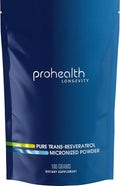ProHealth Longevity Bulk Trans Resveratrol Powder 100 Grams - Pure Pharmaceutical Grade 1000 mg per Scoop Superior Absorption and Bioavailability