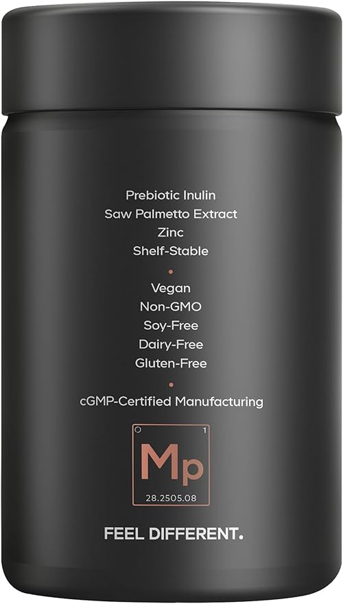 Codeage Men’s Daily Probiotic Supplement - 50 Billion CFU Probiotic Blend with Zinc Inulin Prebiotic Saw Palmetto – Men’s Wellness Support – 1 Capsule Per Serving - Non-GMO – 30 Capsules