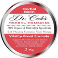 Dr. Cole’s Organic Herbal Vitality Boost Balm - May Assist with Low Energy &amp Adrenal Fatigue