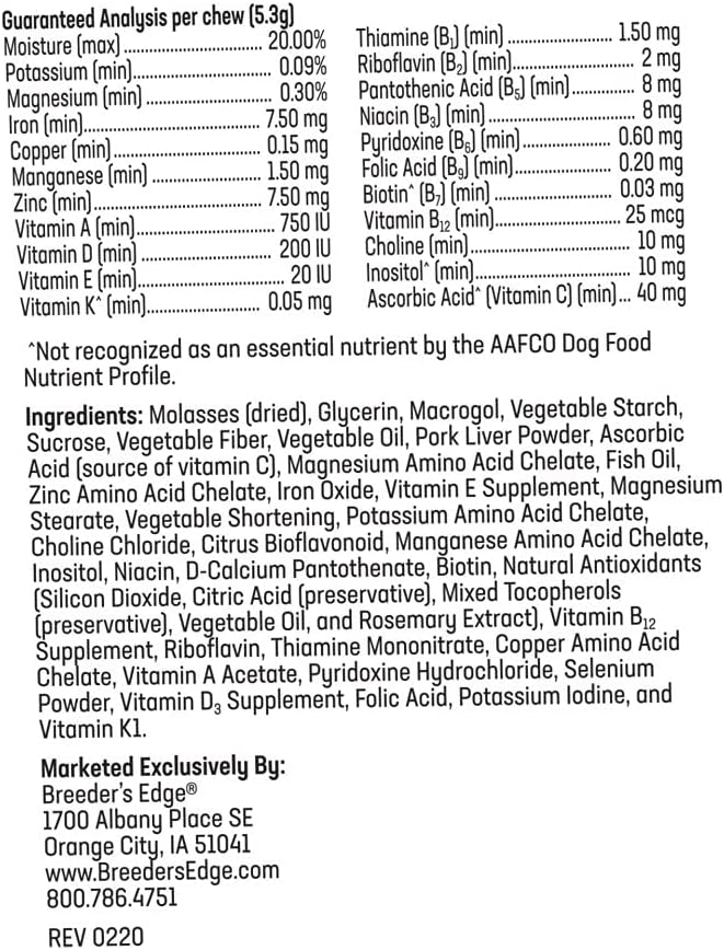 Breeder’s Edge Breed to Wean Prenatal and Postnatal Multivitamin for Dogs &amp Cats Supports Pregnant &amp Nursing Moms Supplement Provides Antioxidants Vitamins &amp Minerals 400ct for Medium