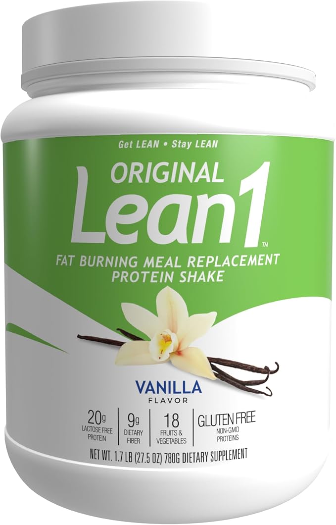 Lean1 Vanilla Meal Replacement Protein Shake 15 Serving Tub