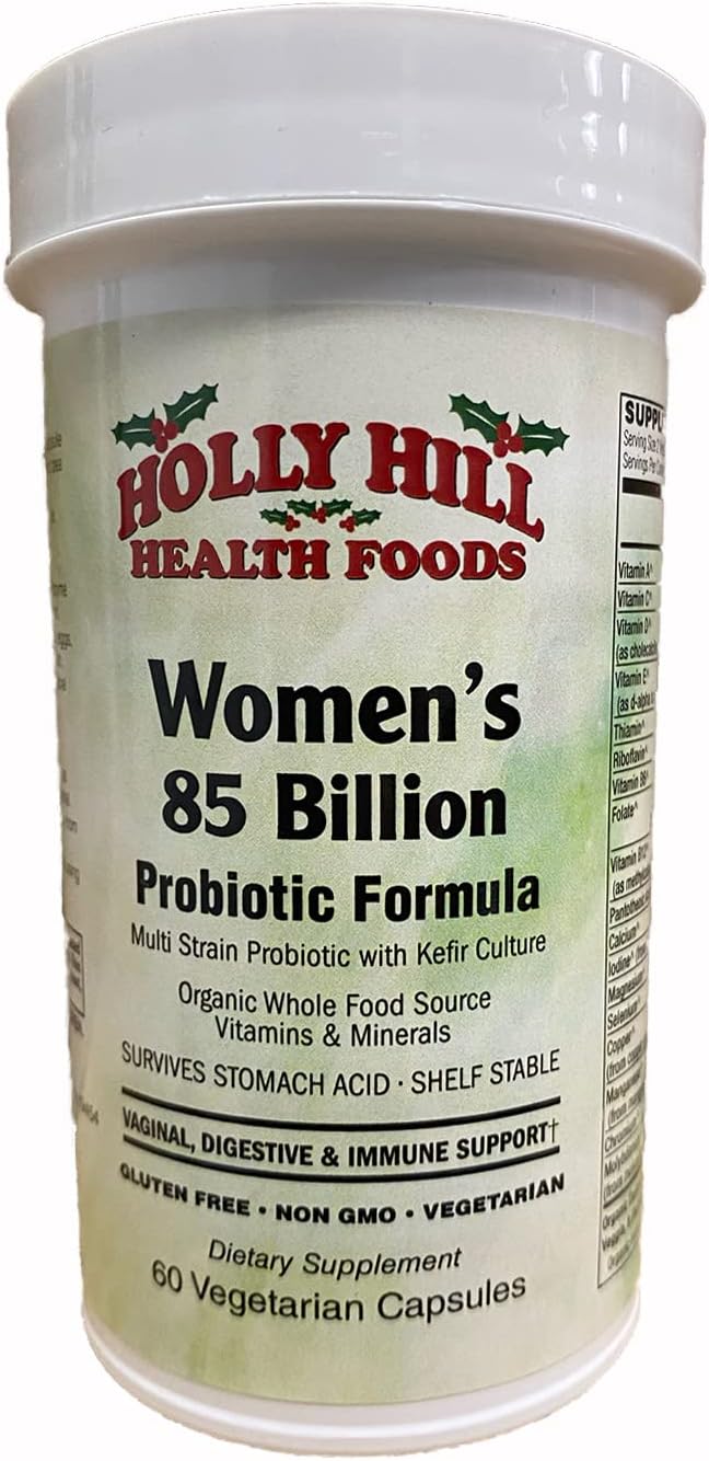 Holly Hill Health Foods Women's 85 Billion Probiotic Formula 60 Vegetarian Capsules