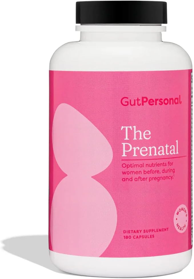 GutPersonal The Prenatal Supplement Alleviates Morning Sickness and Contains Essential Nutrients Formulated to be the Complete Prenatal and Postnatal Support - 180 Capsules