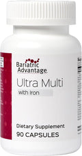 Bariatric Advantage Ultra Multivitamin with Iron - Ultra Multi with Iron - Capsule Format Multivitamin - Provides Full Complex of B Vitamins - with Vitamin C Chromium &amp More - 90 Capsules