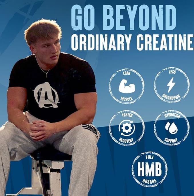 Animal Creatine HMB Powder – 3g myHMB + 5g Creatine with Electrolytes for Recovery &amp Daily Energy – Power Punch Flavor 30 Servings
