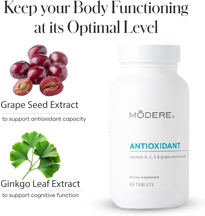 Modere Antioxidant - Vitamins A and C with Herbal Extracts to Help sSupport Cellular Protection Balance and Everyday Wellness - 60 Tablets