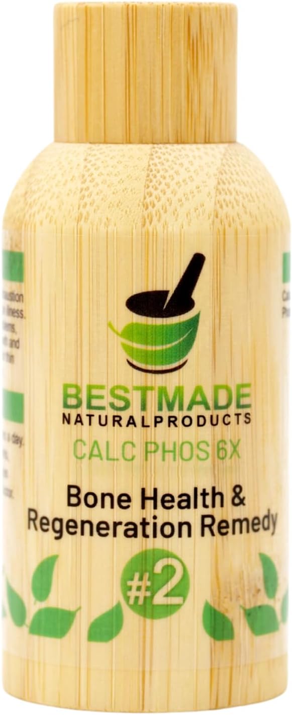 Bestmade Natural Products Calc Phos 6X Homeopathic Cell Salt Remedy for Bone Health &amp Regeneration - Helps with Growth Problems Broken Bones Calcium Deficiency &amp Coldness 350 Pellets