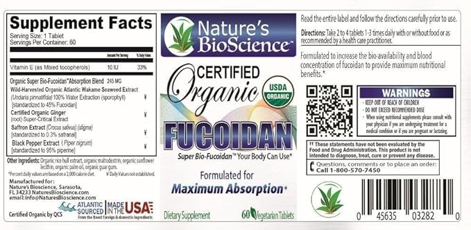 Natures Bioscience Organic Fucoidan