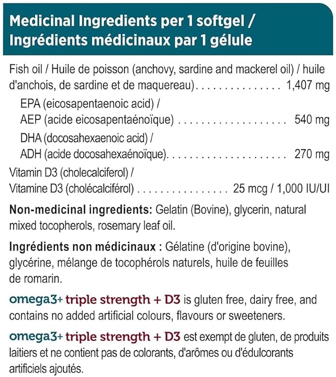 GENUINE HEALTH Triple Strength D3 Omega3 60 CT