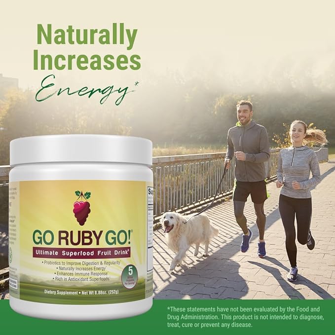 IVL - GO Ruby GO! Red Superfood Powder Juice | 42 Antioxidants Probiotics and Immunity Boost (Beet Root Powder and more Powder Supplements) | Fruit Powder &amp Extract Blend | Energy &amp Digestion