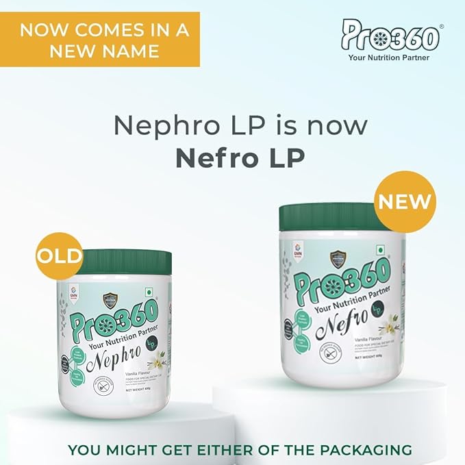 Nefro LP (FKA Nephro LP) Non-Dialysis Care Protein Powder - Low Protein High Fat Formula Enriched with L-Taurine L-Carnitine for Kidney/Renal Health No Added Sugar – Vanilla Flavour
