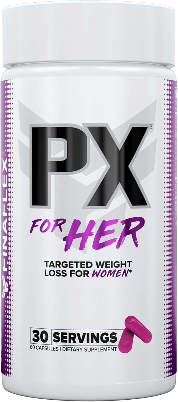 FINAFLEX PX for HER - 60 Capsules - Improves Thermogenic Metabolism with Caffeine Ashwagandha &amp DIM - 30 Servings