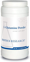 Biotics Research L Glutamine Powder Powdered Formula 3g/Serving Gastrointestinal Health Gut Lining Support Optimal Muscle Support Lean Muscle Antioxidant Activity 17.9 Ounces 166 Servings