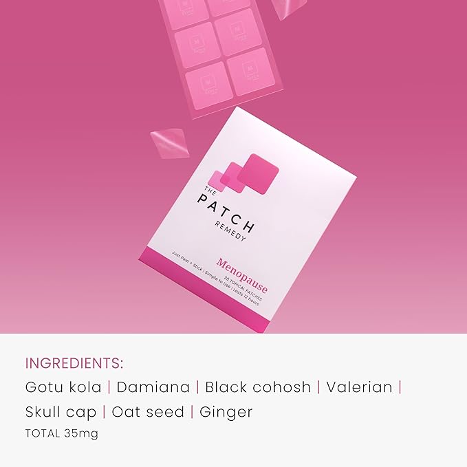 The Patch Remedy Menopause Patch | Black Cohosh Damiana Valerian Ginger | 30 Patches