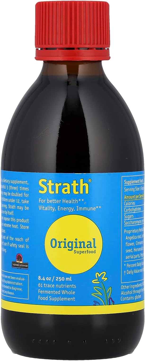 Bio-Strath Original Fermented Herbal Yeast Postbiotic 8.4 oz (250 ml)