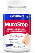 Enzymedica MucoStop Natural Enzyme Supplement Relieves Seasonal or Occasional Congestion Supports Easy Breathing 48 Count