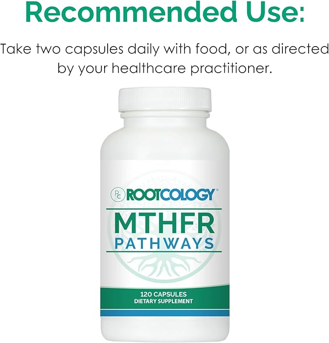Rootcology by Dr. Izabella Wentz | MTHFR Pathways | Methylation Support with Vitamin B6 B12 &amp Folate | Supports Immunity Energy &amp Brain Health | 120 Capsules