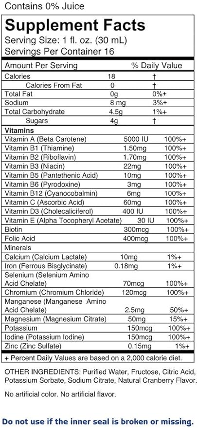 1st Step for Energy Liquid Multivitamin &amp Mineral Citrus Burst 16 fl oz (1 pt) 473 ml