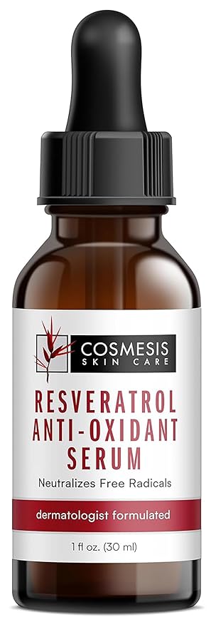 Resveratrol Anti-Oxidant Serum - Combat Aging with Antioxidants from Tea Polyphenols &amp Resveratrol - 1 fl oz - Cosmesis
