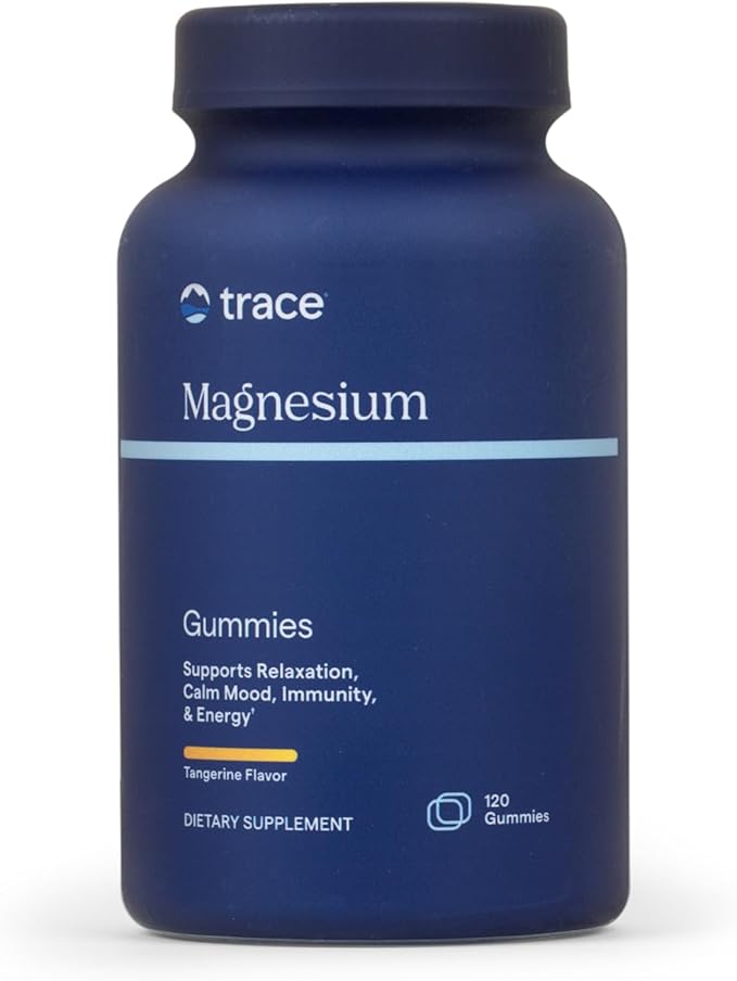 Trace Minerals Magnesium Gummies - Supports a Calm Mindset - Magnesium Chewables for Kids &amp Adults - Bone Digestion Heart Health &amp Immune Support - Peach Flavor - 120 Count (120 Servings)