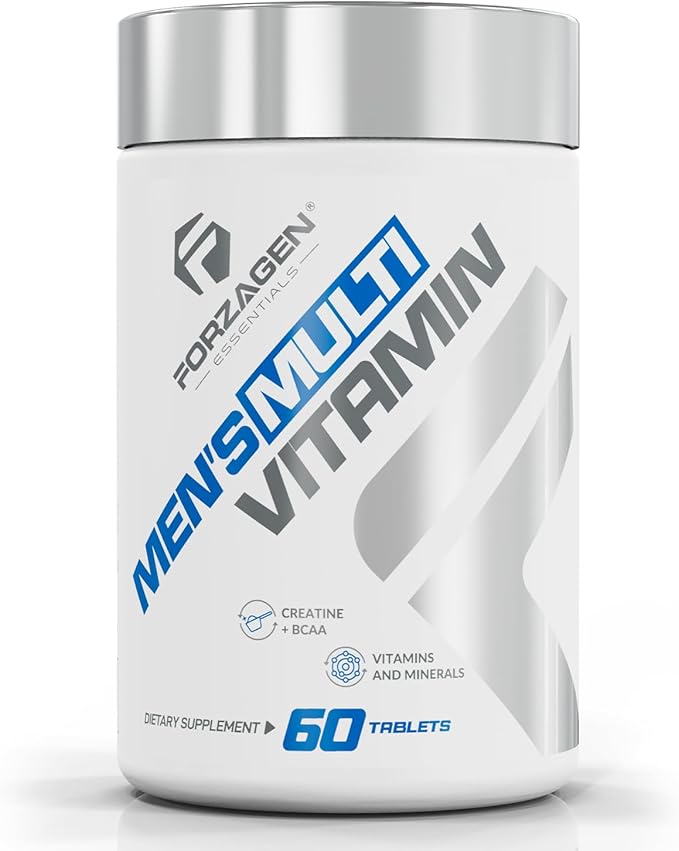Forzagen Essentials Men's Multivitamin with Creatine and BCAA Complete Vitamin and Mineral Complex 60 Tablets