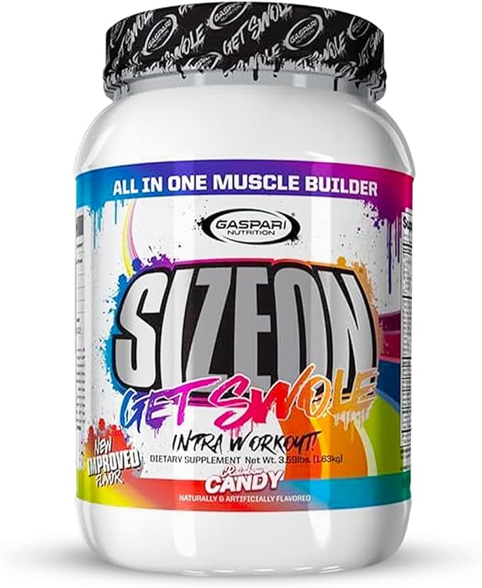 Gaspari Nutrition SizeOn The Ultimate Hybrid Intra-Workout Amino Acid &amp Creatine Formula Increased Muscle Volume &amp Muscle Recovery (3.59 Pounds Rainbow Candy)