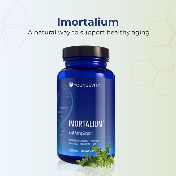 Youngevity Imortalium® - Anti-Aging Telomere Health Fucoxanthin Carotenoid Blend Fucoidan Blend MSM Glutathione Skin Rejuvinating Blend + 12 Whole Foods 120 Tablets (Pack of 1)