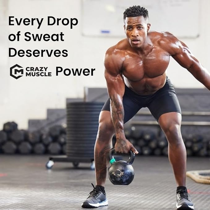 Crazy Muscle Creatine Monohydrate Powder 5000mg Premium 3X ThreeAtine Pre Workout Mass Gainer High Absorption Easy to Take Powder Optimum Performance for Men &amp Women 30 Servings