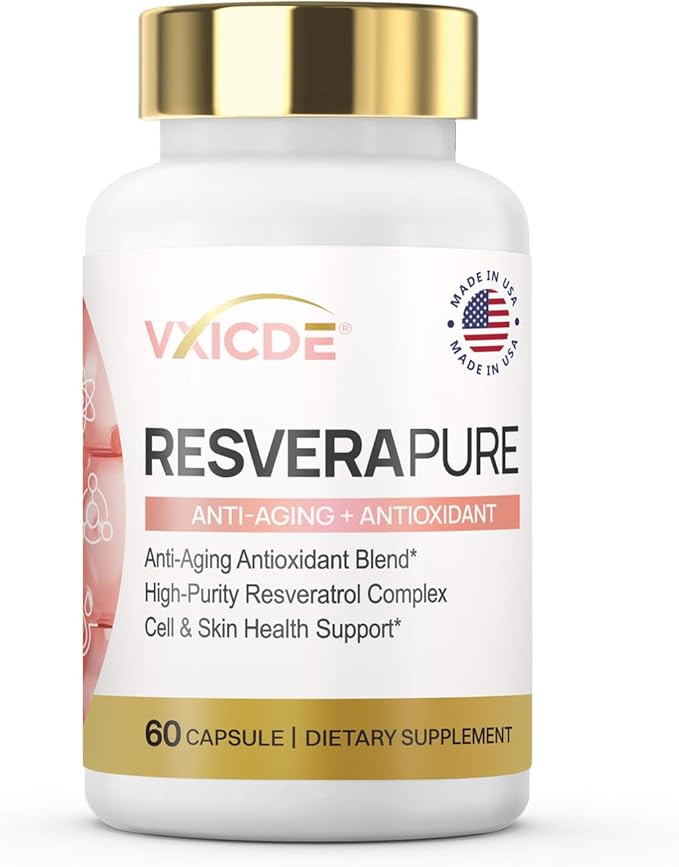 Resveratrol Supplement 250mg | 60 Capsules | Non-GMO &amp Gluten Free | Potent Complex