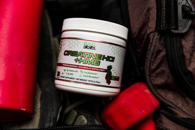 Creatine HCl + HMB for Athletes – Performance &amp Recovery Formula – 2g Creatine HCl 2.5g HMB – Fast Absorption No Bloat No Loading – 30 Servings – GEC (Standard Strawberry Kiwi)