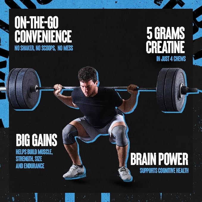Animal Creatine Chews Tablets - Enhanced Creatine Monohydrate with AstraGin to Improve Absorption &amp Juiced Aminos - 6g BCAA/EAA Matrix Plus 4g Amino Acid Blend for Recovery and Improved Performanc