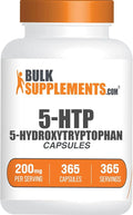 BulkSupplements.com 5-HTP Capsules - 5-Hydroxytryptophan 5-HTP 200mg 5 HTP Supplement - Amino Acid Supplement Gluten Free 1 Capsule per Serving 365 Capsules (Pack of 1)