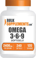 BulkSupplements.com Omega 3-6-9 Softgels - Triple Omega Supplement from Flaxseed Evening Primrose &amp Fish Oil- 2 Softgels per Serving 240 Count (Pack of 1)