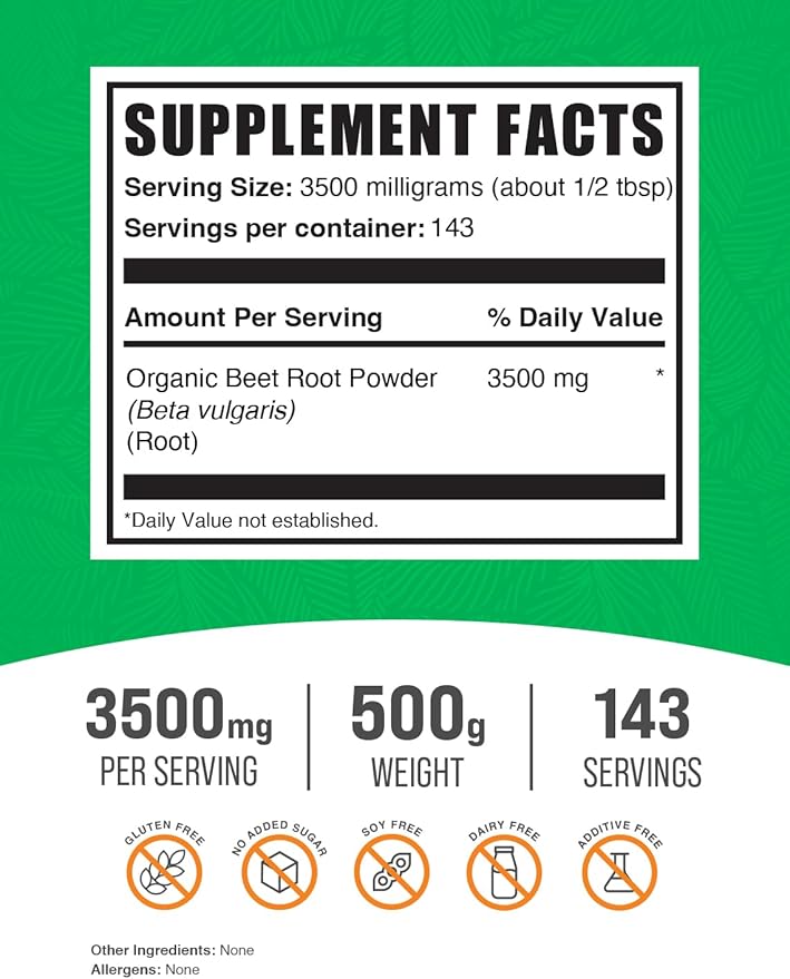 BulkSupplements Creatine + Organic Beet Root Powder 500g Bundle