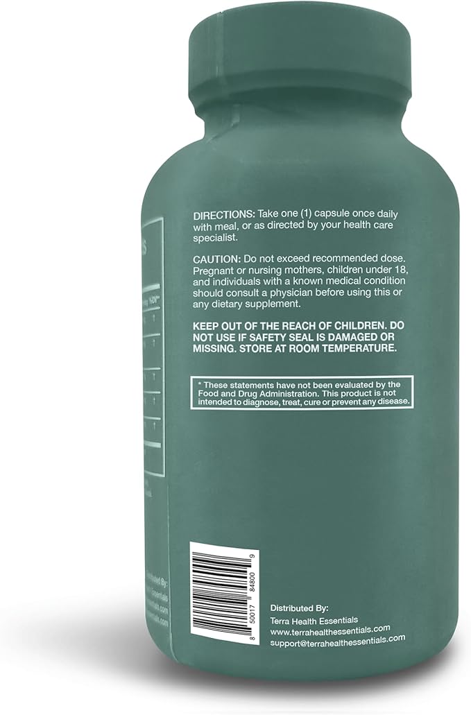 Terra Health Essentials Digestive Catalyst | Reduce IBS | Amylase Protease &amp Glucoamylase (1 Bottle 60 Capsules)