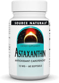 Source Naturals Astaxanthin Antioxidant Carotenoid 12mg - 60 Softgels