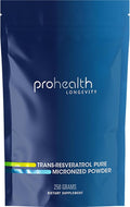 ProHealth Longevity Bulk Trans Resveratrol Powder 250 Grams - Pure Pharmaceutical Grade 1000 mg per Scoop Superior Absorption and Bioavailability