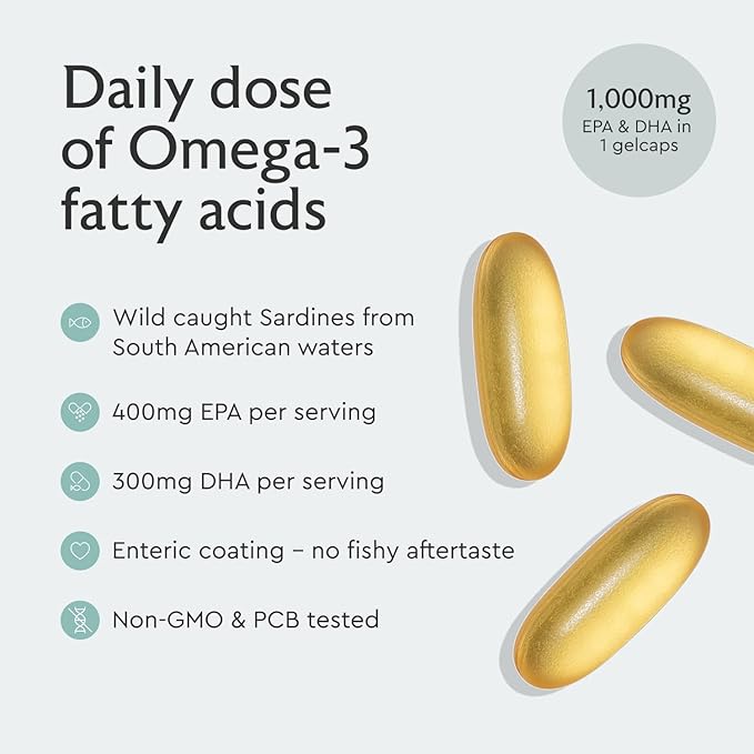 Alaya Naturals - Omega 3 Fish Oil 1000 mcg 60 Softgels Non-GMO No Fishy Aftertaste