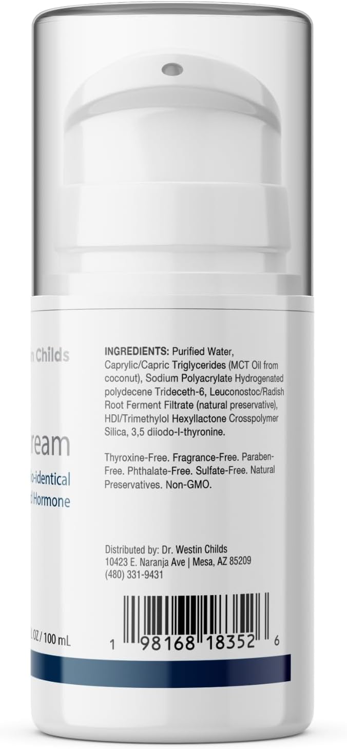 Dr. Westin Childs T2 Cream - T2 Thyroid Support for Women &amp Men with Bioidentical 35 Diiodo-l-thyronine in Lotion Form for Hormone Balance in Hypothyroidism Hashimoto's Thyroidectomy &amp Rai
