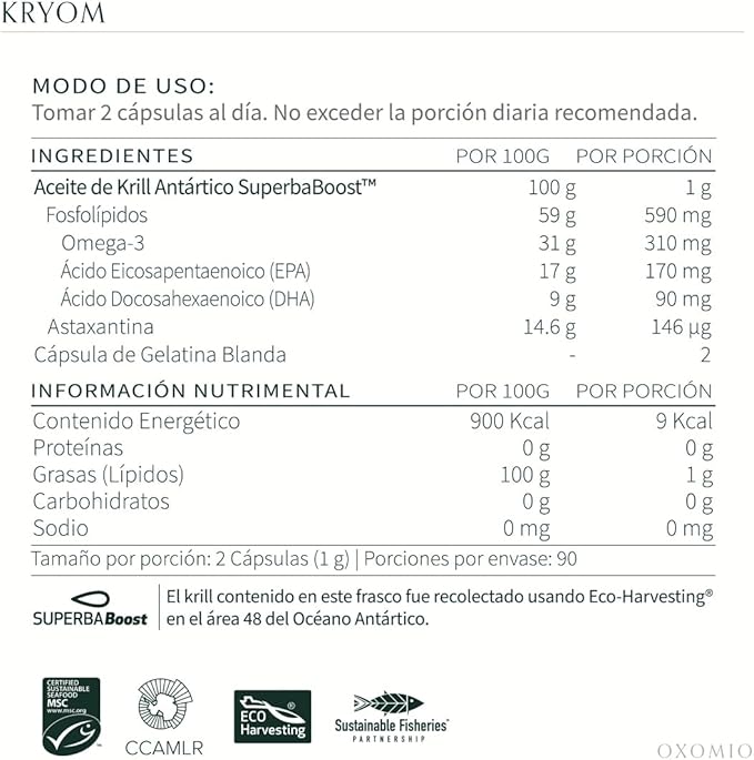 OXOMIO Antarctic Essential (300 Capsules (Glass Bottle))