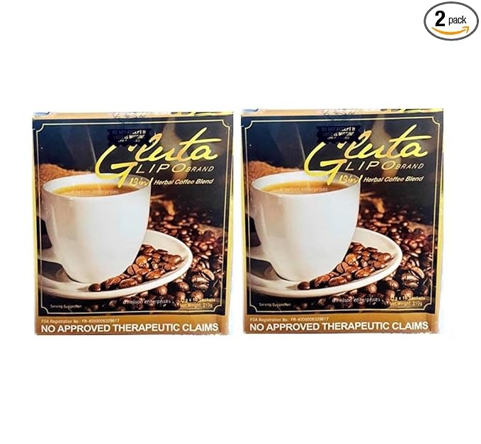 2 Boxes GlutaLipo Coffee 12-in-1 (20 Sachets)
