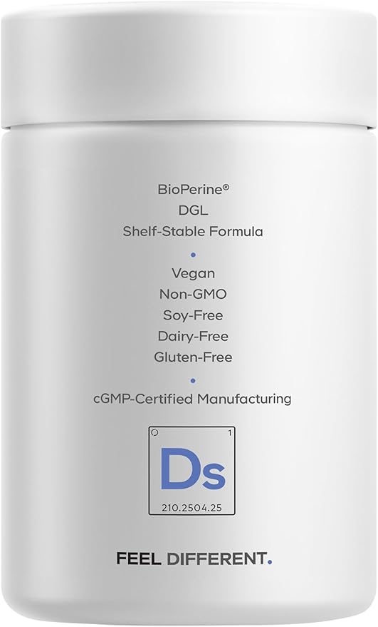 Codeage Daily Synbiotic Supplement - Prebiotics Lactobacillus &amp Bifidobacterium Probiotics L-Glutamine Zinc L-Carnosine DGL Synbiotic Probiotic BioPerine - Shelf-Stable - 30 Capsules