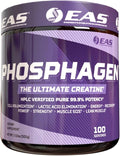 EAS Phosphagen Ultimate Creatine Powder | Power Strength Muscle Size &amp Cell Volumization | Pure 99.9% Potency | 100 Servings (Unflavored)