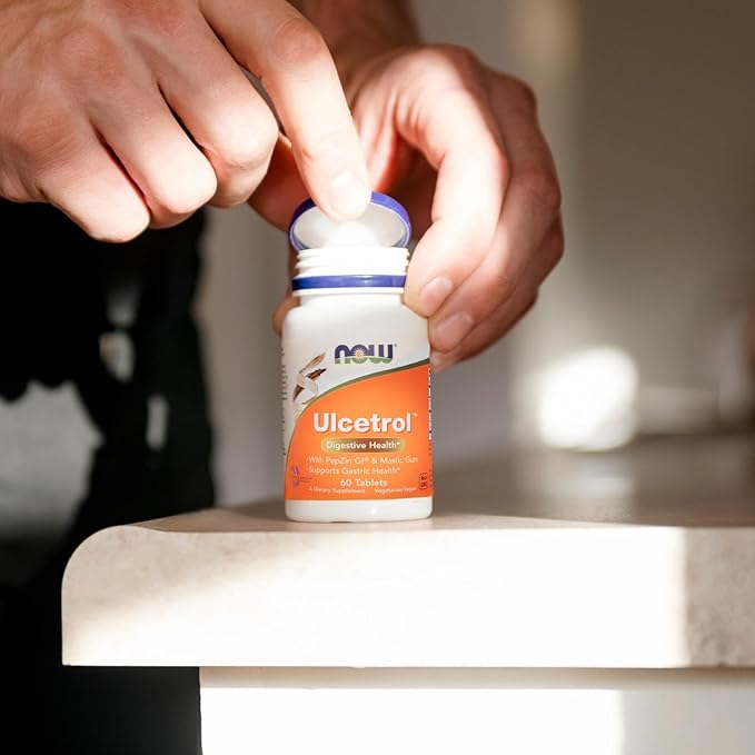 NOW Foods Supplements Ulcetrol™ Digestive Health* With PepZin GI® &amp Mastic Gum Supports Gastric Health* 60 Tablets
