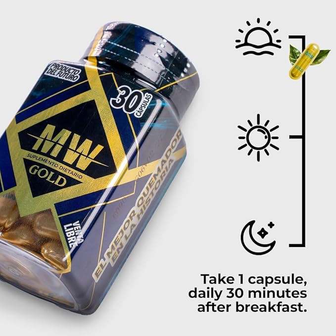 MW Natural Digestive Support Supplement Gold - Promotes Better Digestion - 30 Capsules