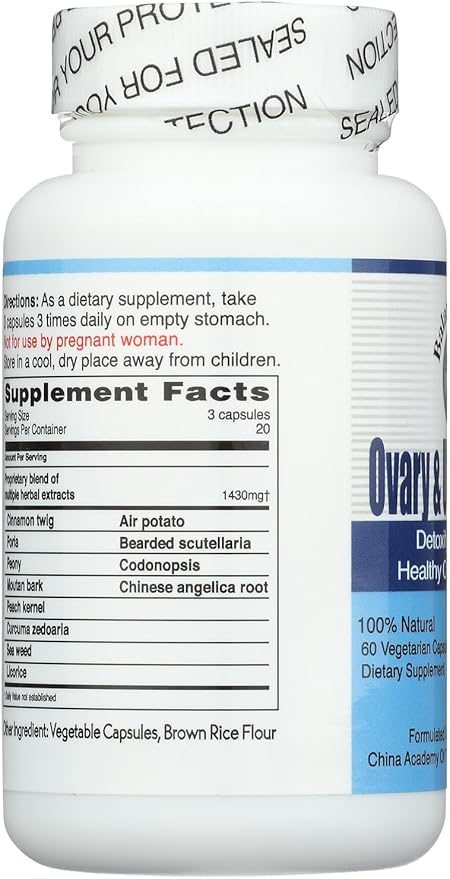 Ovary &amp Uterus Clean 500 mg Dietary Supplement Capsules 60-Count Bottle